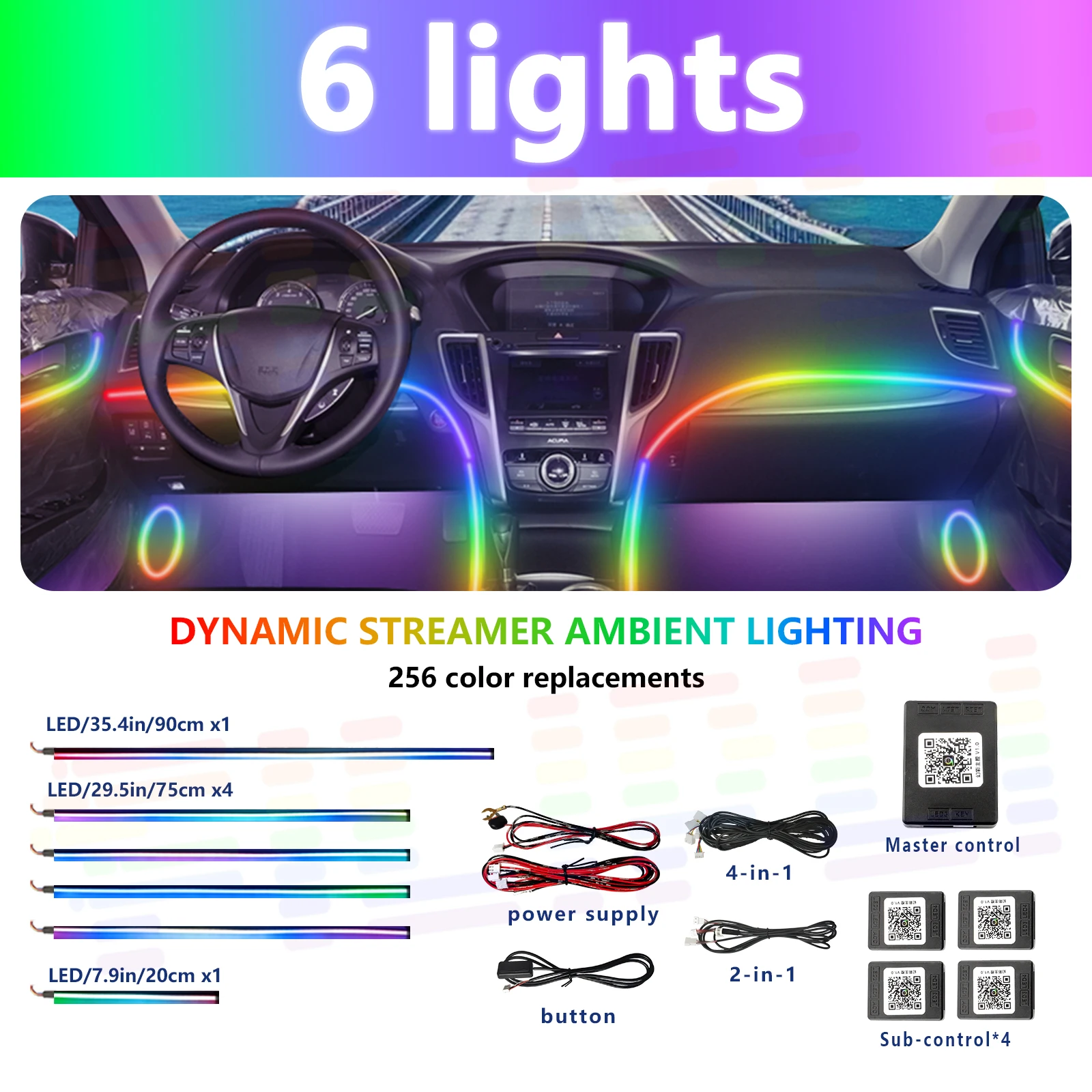 Комплект окружающего освещения FILIPLI SUV Van, светодиодная лента RGB 5 м с адаптером 12 В и защитой предохранителей (2020-2025 моделей)
Комплект окружающего освещения FILIPLI SUV Van, светодиодная лента RGB 5 м с адаптером 12 В и защитой предохранителей (2020-2025 моделей)