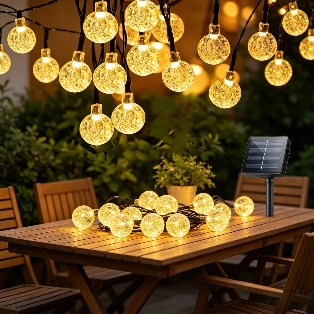 New String Crystal Ball Solar Lamp Power LED String Fairy Lights 50LEDs 10M Solar Garlands Garden Christmas Decor For Outdoor
New String Crystal Ball Solar Lamp Power LED String Fairy Lights 50LEDs 10M Solar Garlands Garden Christmas Decor For Outdoor