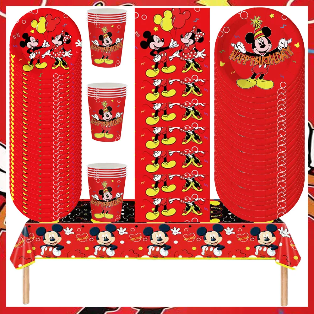New Mickey Mouse Birthday Party Supplies and boy like disposable tableware Serves 10 Guests with Banner Table Cover Plates
New Mickey Mouse Birthday Party Supplies and boy like disposable tableware Serves 10 Guests with Banner Table Cover Plates