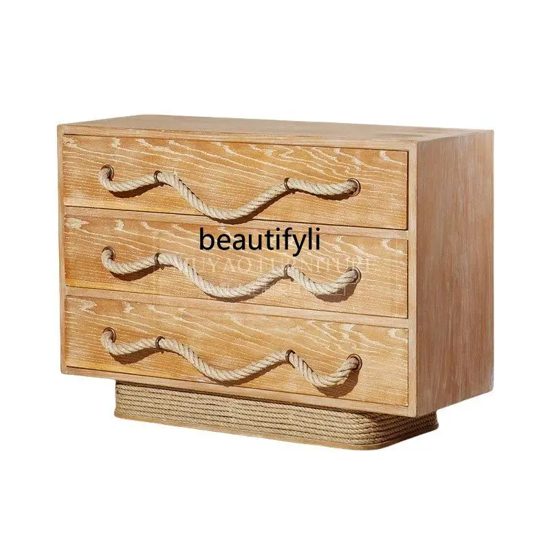 Solid wood chest, American retro weathered old drawer cabinet, French medieval entrance decorative cabinet
Solid wood chest, American retro weathered old drawer cabinet, French medieval entrance decorative cabinet