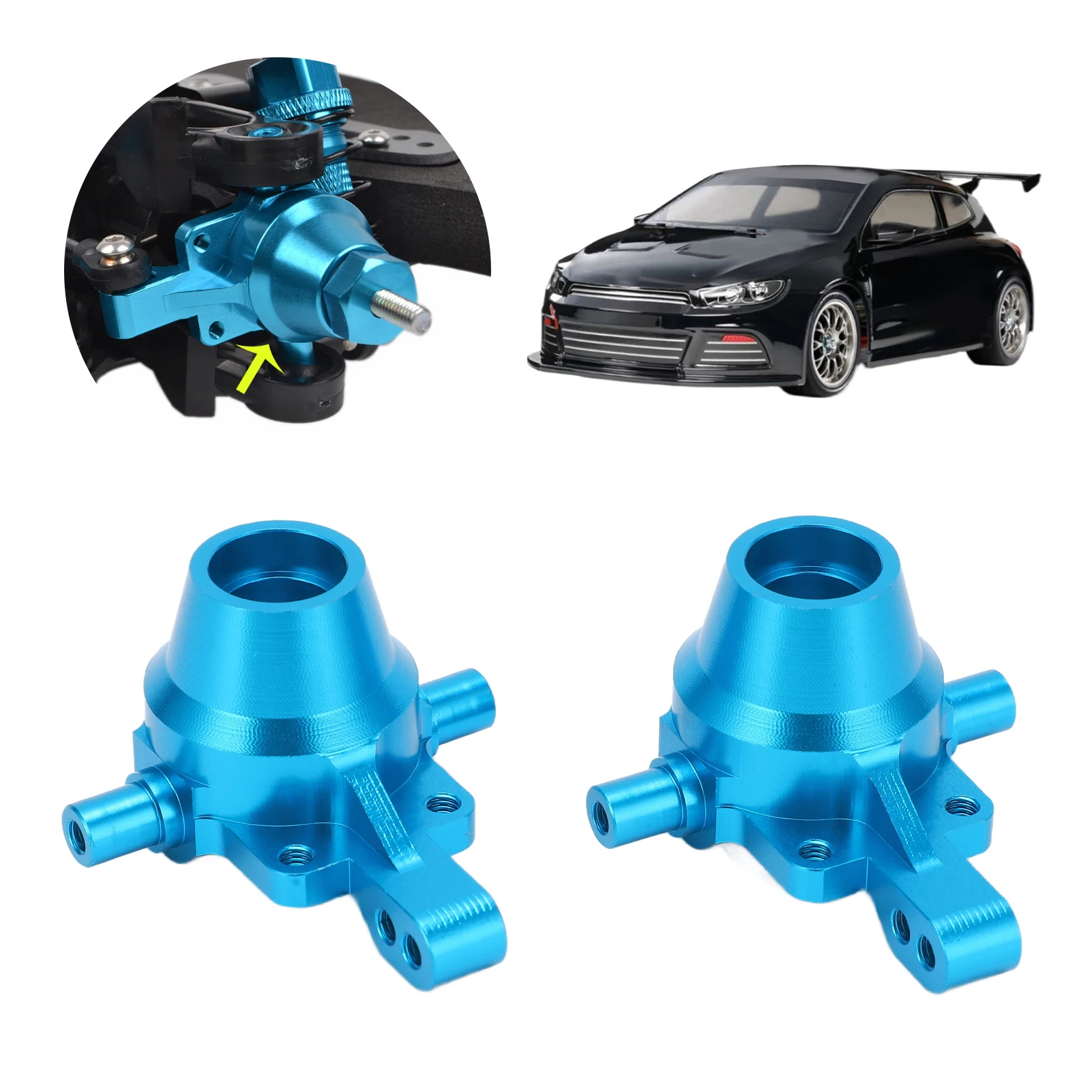 2Pcs Front Steering Cup CNC Machining Removable Aluminum Alloy RC Car Steering Cup
2Pcs Front Steering Cup CNC Machining Removable Aluminum Alloy RC Car Steering Cup