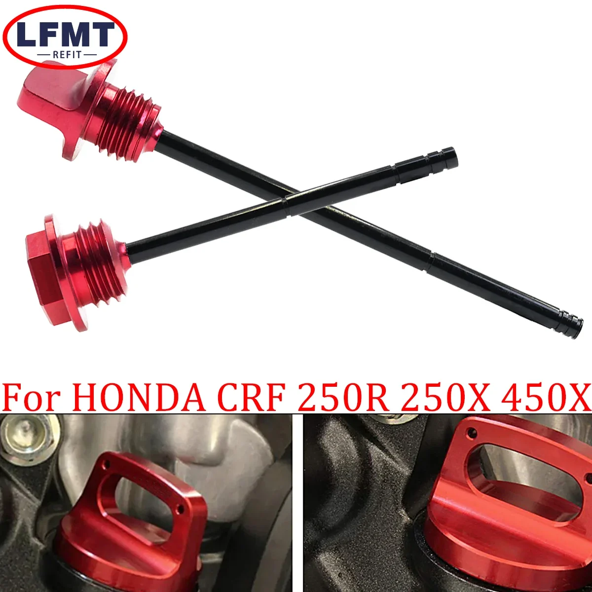 For HONDA CRF 250R 250X 450X 2004-2017 Universal Motorcycle modification accessories CNC red aluminum oil gauge plug measurement
For HONDA CRF 250R 250X 450X 2004-2017 Universal Motorcycle modification accessories CNC red aluminum oil gauge plug measurement