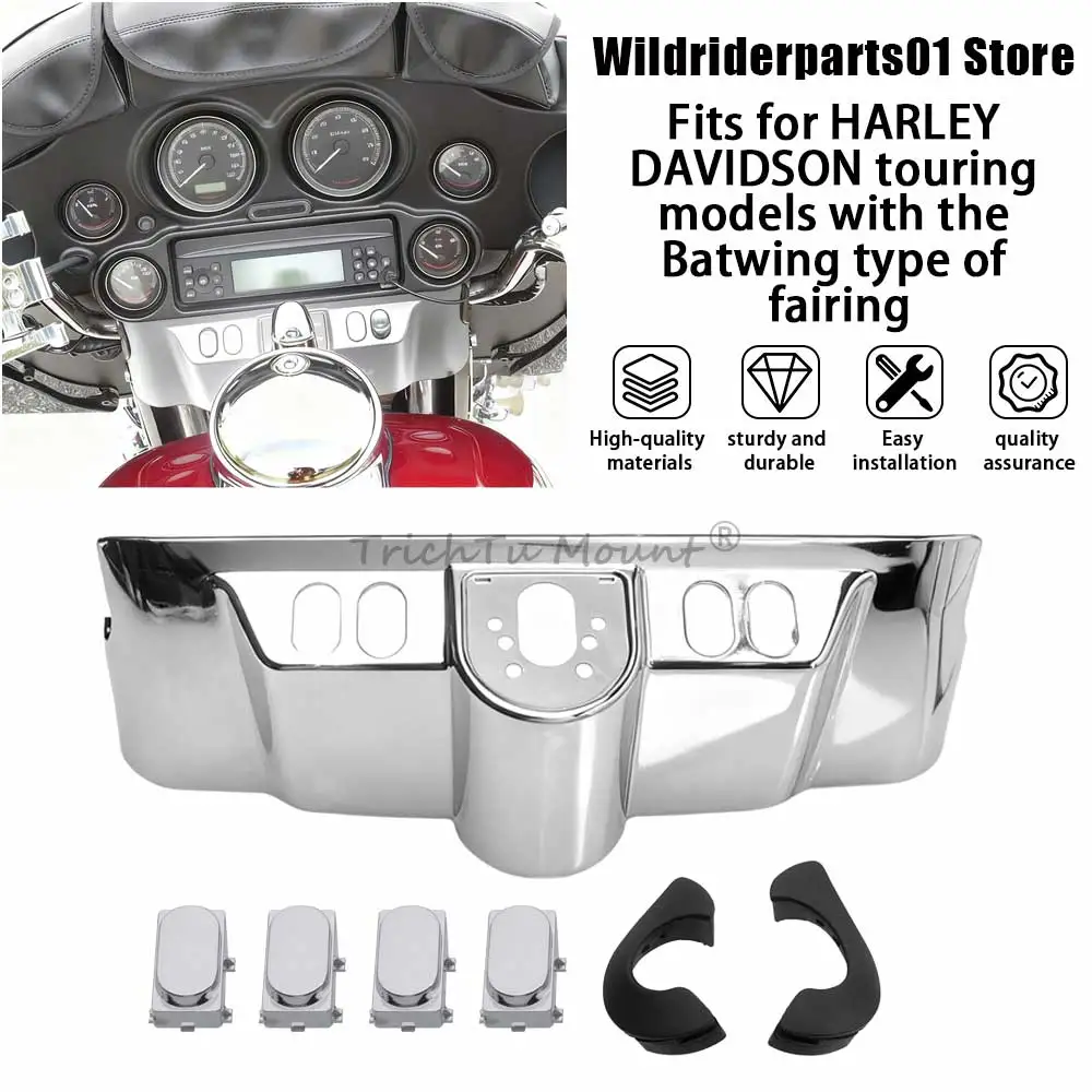For Harley Touring Electra Glide Ultra Classic FLHTCU/I 1996-2013 Chrome Switch Panel Cover Accent Inner Fairing Cap Motorcycle
For Harley Touring Electra Glide Ultra Classic FLHTCU/I 1996-2013 Chrome Switch Panel Cover Accent Inner Fairing Cap Motorcycle