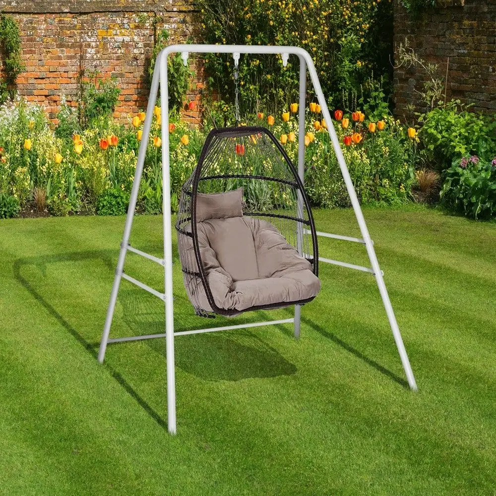 Iron FourLegged Three Rings Hanging Chair Frame White
Iron FourLegged Three Rings Hanging Chair Frame White