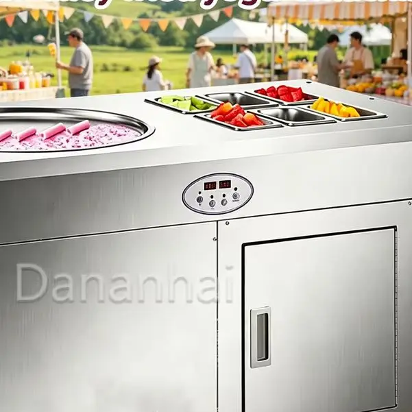 Stainless Steel Deep Fried Ice Cream Roller Machine Multifunctional Flat Bottomed Yogurt Stir Fry Ice Cream Maker for Commercial
Stainless Steel Deep Fried Ice Cream Roller Machine Multifunctional Flat Bottomed Yogurt Stir Fry Ice Cream Maker for Commercial