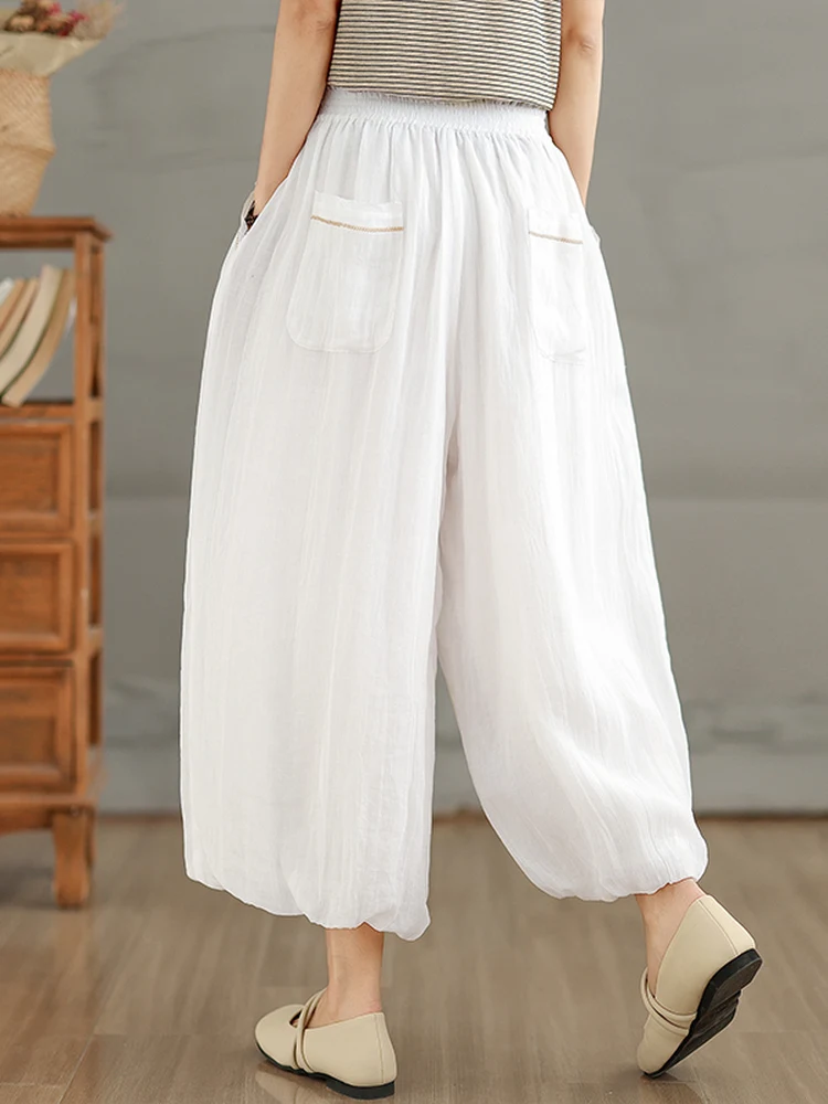 Lightweight Cotton Linen Wide Leg Lantern Pants Women Summer Loose Large Casual Linen Nine Points Trousers Artistic Style
Lightweight Cotton Linen Wide Leg Lantern Pants Women Summer Loose Large Casual Linen Nine Points Trousers Artistic Style