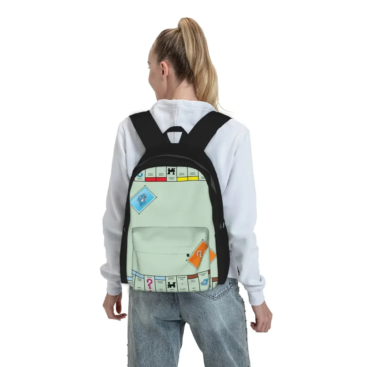 Board Game Board- Monopoly Backpack Student BookBag Children School Bag Computer Shoulder Bags for Men Women
Board Game Board- Monopoly Backpack Student BookBag Children School Bag Computer Shoulder Bags for Men Women