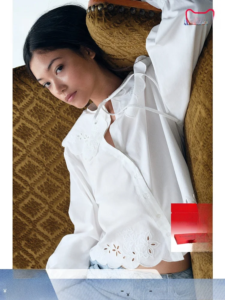 Весенняя женская блузка H&M с длинным рукавом, вышивкой и воротником-куклой, свободного кроя, однотонная, из чистого хлопка, повседневная, модная, трендовая.
Весенняя женская блузка H&M с длинным рукавом, вышивкой и воротником-куклой, свободного кроя, однотонная, из чистого хлопка, повседневная, модная, трендовая.