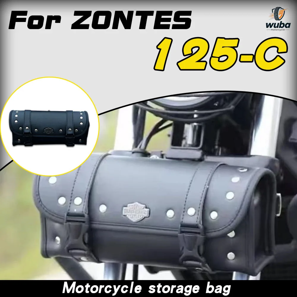 Retro-style touring bag/tail box bag/storage holder/phone stand for ZONTES 125C motorcycles.
Retro-style touring bag/tail box bag/storage holder/phone stand for ZONTES 125C motorcycles.