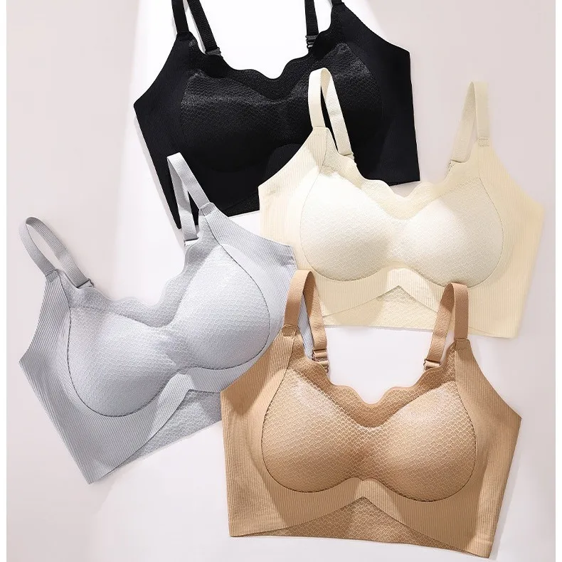 New Arrival Thin Fish Scale Pattern Gathered Casual Wear Fixed Cup U-Shape Strap Beautiful Back Trace Bra Top for Women
New Arrival Thin Fish Scale Pattern Gathered Casual Wear Fixed Cup U-Shape Strap Beautiful Back Trace Bra Top for Women