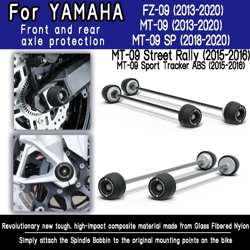 Front and rear axle anti fall protection For Yamaha MT-09 MT-09SP MT-09 Street Rally MT-09 Sport Tracker ABS FZ-09 2013-2020
Front and rear axle anti fall protection For Yamaha MT-09 MT-09SP MT-09 Street Rally MT-09 Sport Tracker ABS FZ-09 2013-2020