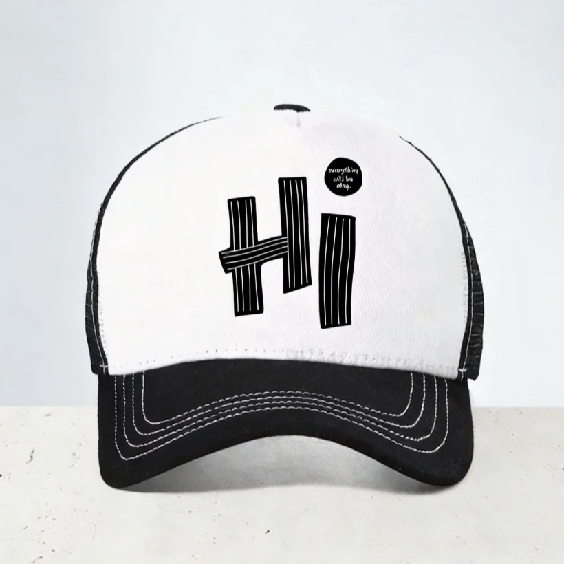 Summer men's casual hi letter pattern printed baseball cap fashion Summer outdoor mesh snapback hats adjustable trucker hat
Summer men's casual hi letter pattern printed baseball cap fashion Summer outdoor mesh snapback hats adjustable trucker hat