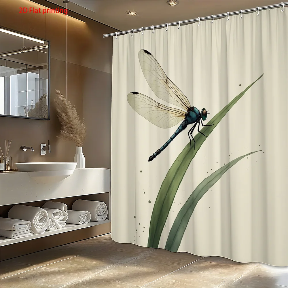 Dragonfly Shower Curtain, Watercolor Nature Design, Green Leaf and Insect Art, Rustic Bathroom Decor Waterproof Polyester Fabric
Dragonfly Shower Curtain, Watercolor Nature Design, Green Leaf and Insect Art, Rustic Bathroom Decor Waterproof Polyester Fabric
