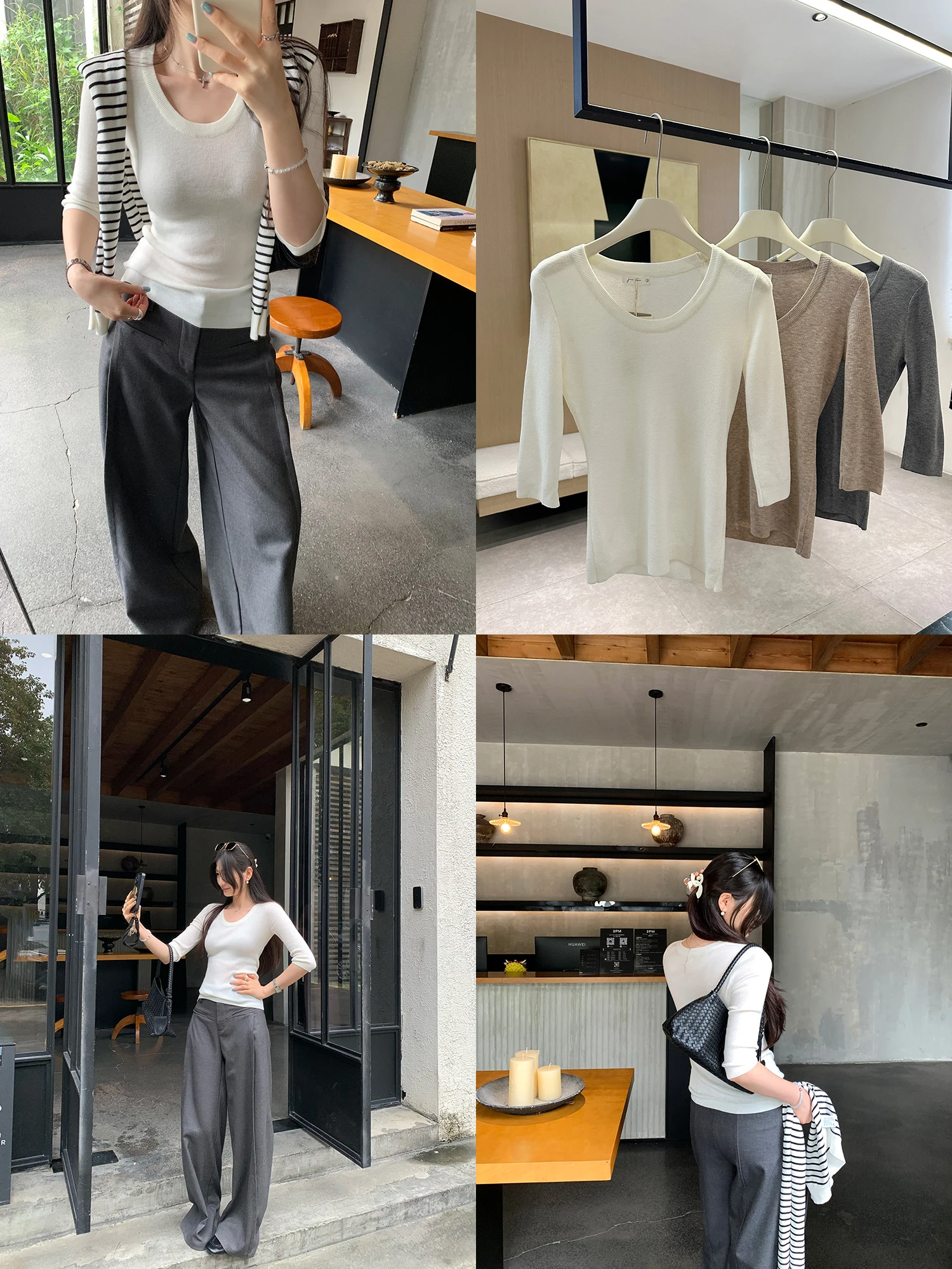 Elegant White V-Neck Mid-Sleeve Knitted T-Shirt Women's Summer New Unique Beautiful Miu Style Top Soft Wool Blend Fabric
Elegant White V-Neck Mid-Sleeve Knitted T-Shirt Women's Summer New Unique Beautiful Miu Style Top Soft Wool Blend Fabric