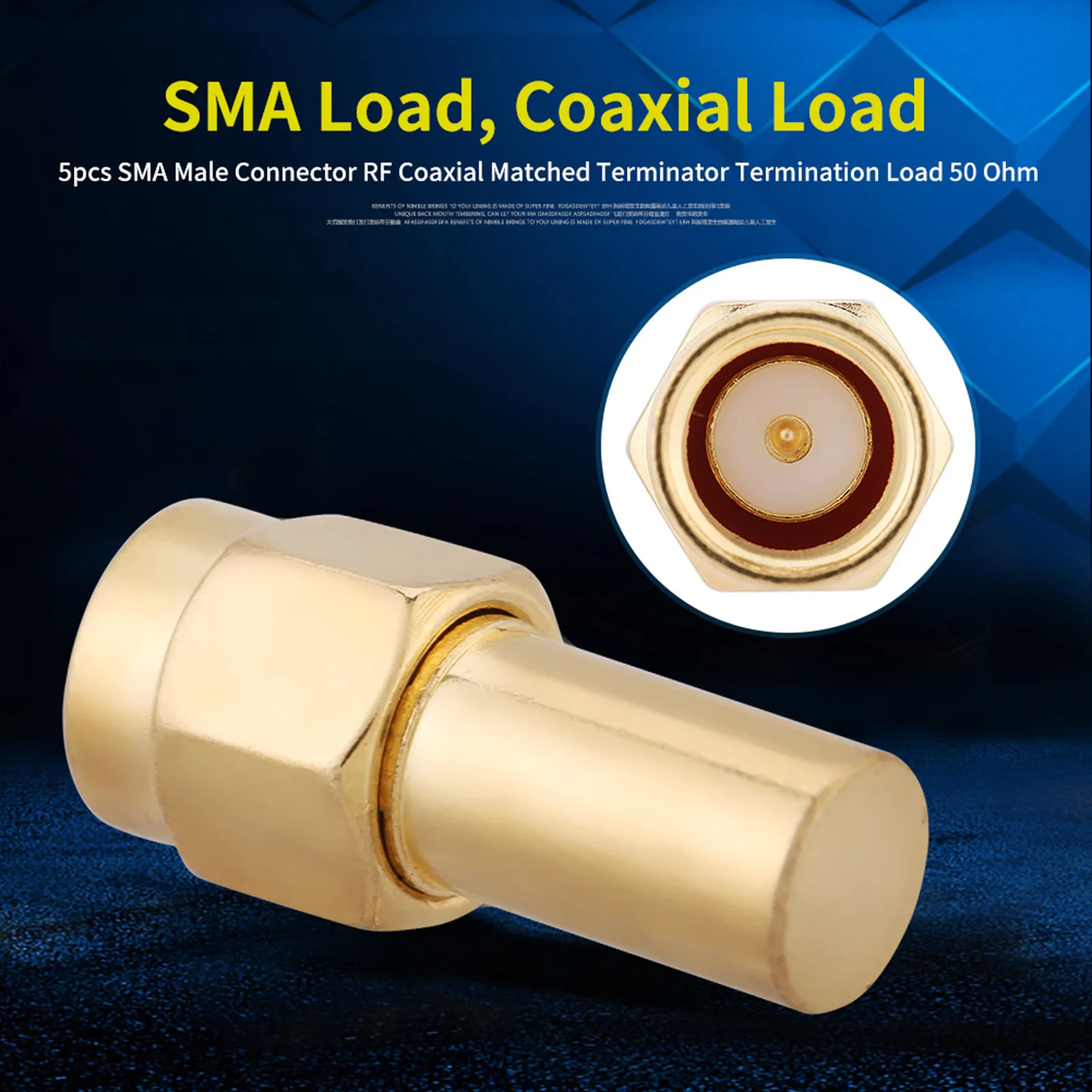 SMA Terminator Coaxial Terminator SMA Male Connector RF Coaxial Matched Terminator Termination Load 50 Ohm 2W
SMA Terminator Coaxial Terminator SMA Male Connector RF Coaxial Matched Terminator Termination Load 50 Ohm 2W