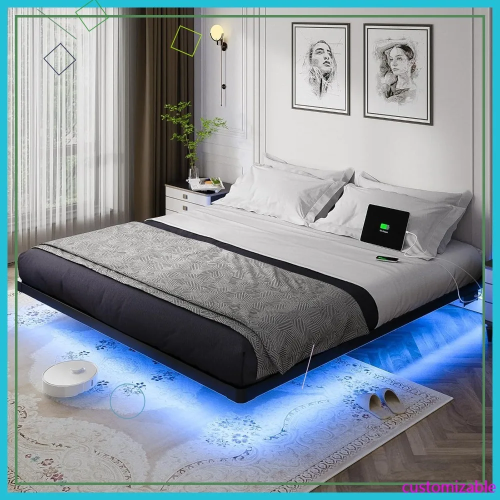 Металлическая платформа для кровати King Size с LED-подсветкой и зарядной станцией, бесшумная, простая сборка
Металлическая платформа для кровати King Size с LED-подсветкой и зарядной станцией, бесшумная, простая сборка