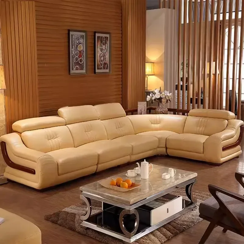 MANBAS Premium Italian Genuine Leather Sofa Sets Big Sectional Couch Living Room Sofas With Adjustable Headrests Home Furniture
MANBAS Premium Italian Genuine Leather Sofa Sets Big Sectional Couch Living Room Sofas With Adjustable Headrests Home Furniture