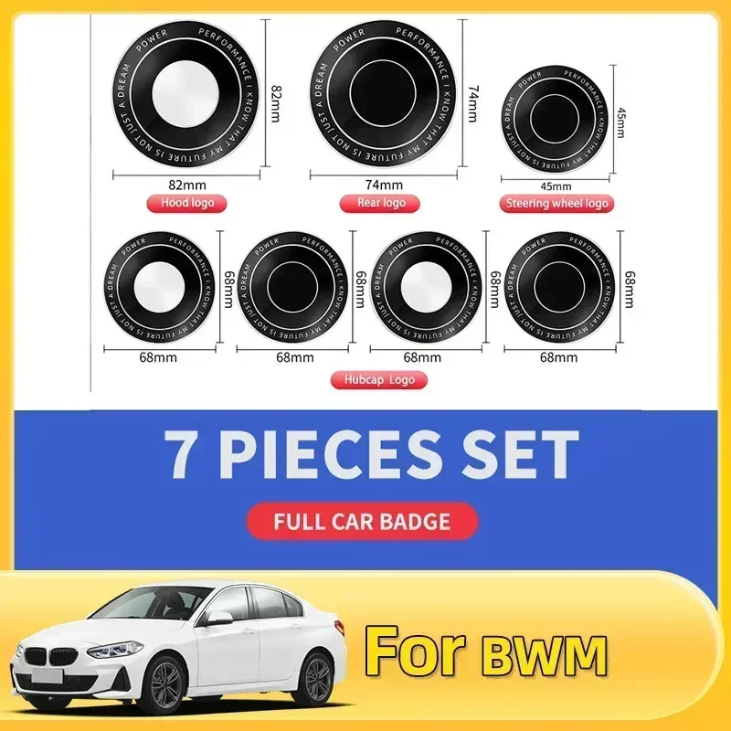 7pcs 45mm 68mm 74mm 82mm Car Logo Front Hood Emblem rear boot badge for BMW E28 E32 E43 E52 E53 E63 E64 E93 E94 E87 F10 F20 F30
7pcs 45mm 68mm 74mm 82mm Car Logo Front Hood Emblem rear boot badge for BMW E28 E32 E43 E52 E53 E63 E64 E93 E94 E87 F10 F20 F30