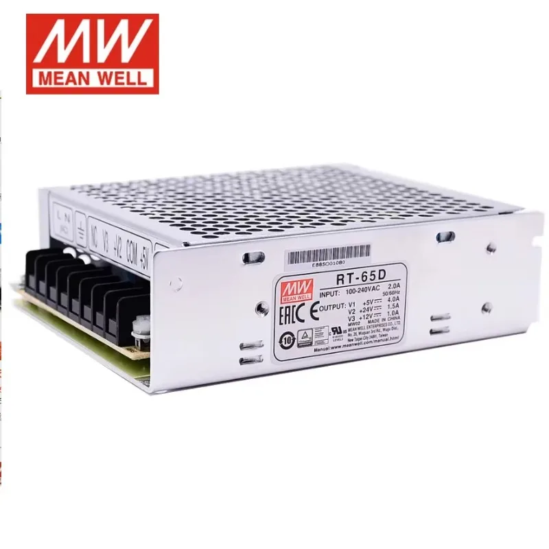 MEAN WELL RT-65 series Switching power supply RT-65D Three-way switching power supply 65W 5V/12V/15V/24V
MEAN WELL RT-65 series Switching power supply RT-65D Three-way switching power supply 65W 5V/12V/15V/24V