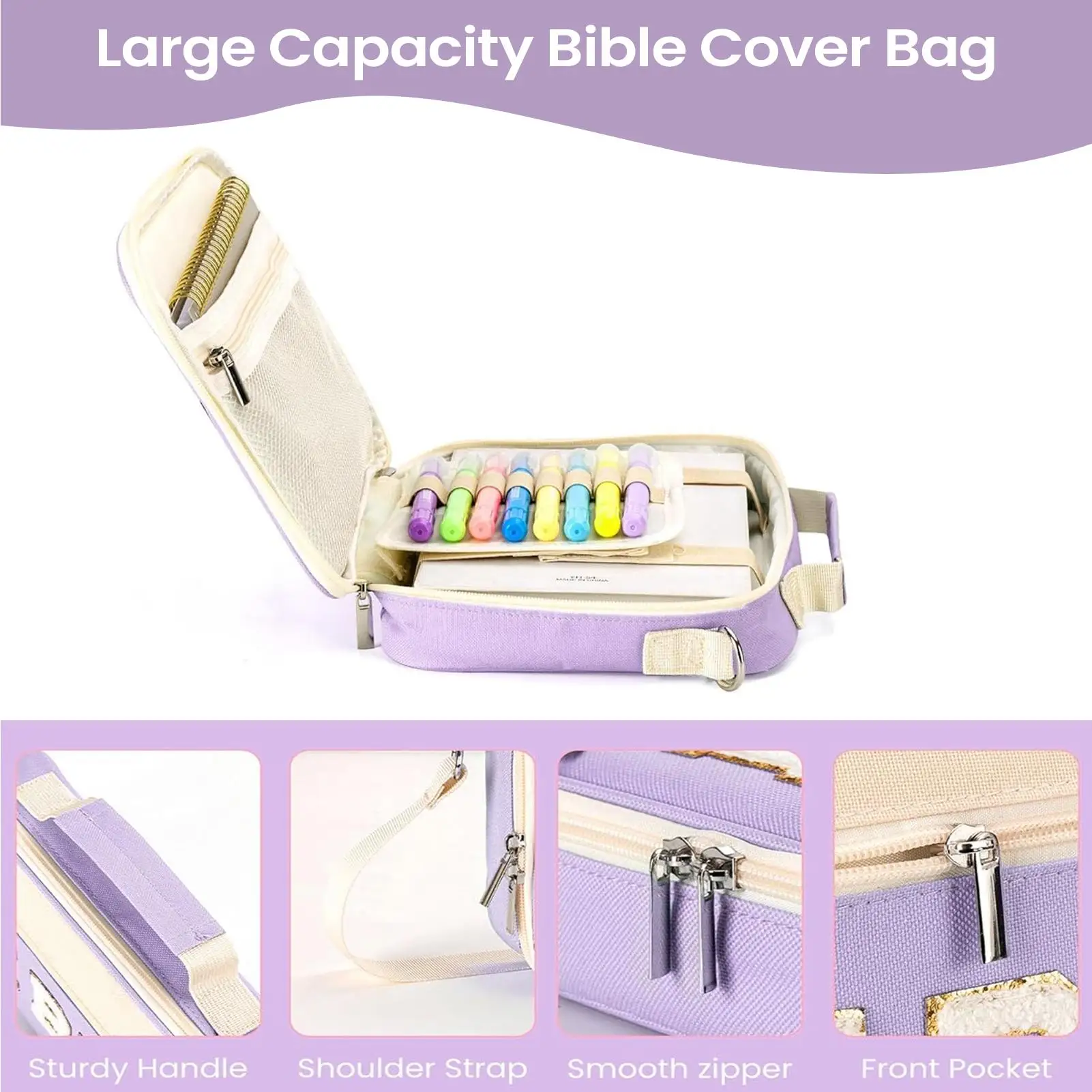 Bible Case Handbag With Adjustable Strap Scripture Carrying Pouch For Church Pastors Christians Prayer Meeting Missionary Trip
Bible Case Handbag With Adjustable Strap Scripture Carrying Pouch For Church Pastors Christians Prayer Meeting Missionary Trip