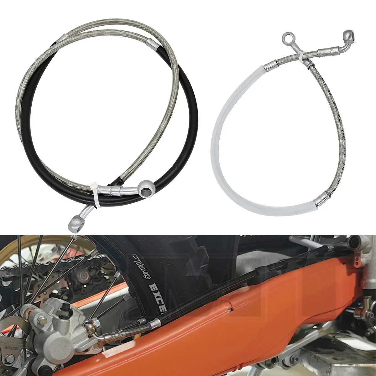 Motorcycle Front or Rear Brake Oil Hose For KTM 125 150 250 300 350 450 500 XCW XCF-W XC XCF EXC EXC-F SX SXF 6 Days 2012-2024
Motorcycle Front or Rear Brake Oil Hose For KTM 125 150 250 300 350 450 500 XCW XCF-W XC XCF EXC EXC-F SX SXF 6 Days 2012-2024