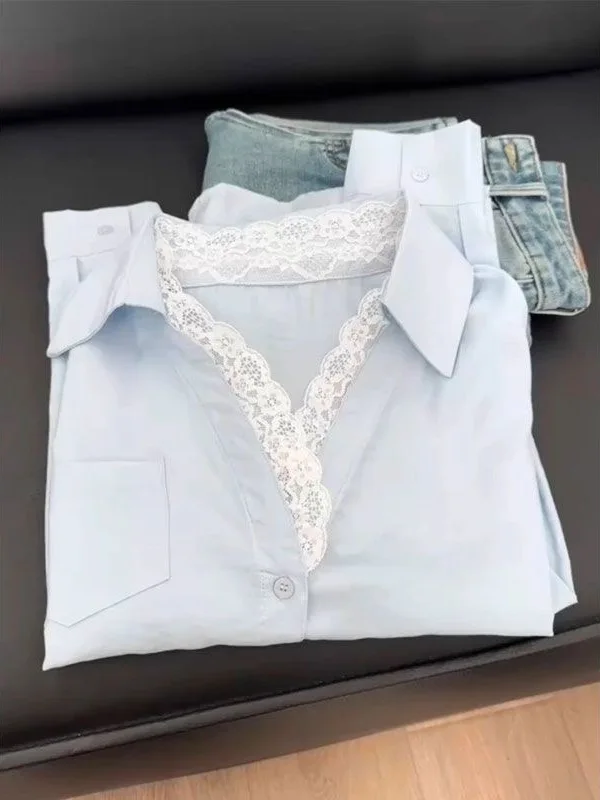 Синий длинный кружевной лоскутный топ V-Ne, свободный женский винтажный топ с v-образным вырезом, нежный весенний топ высокого класса для девочек-подростков
Синий длинный кружевной лоскутный топ V-Ne, свободный женский винтажный топ с v-образным вырезом, нежный весенний топ высокого класса для девочек-подростков