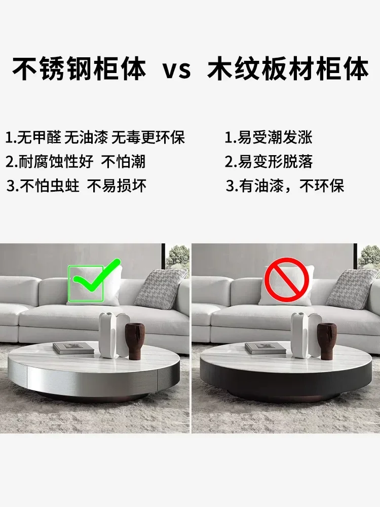 TAO Italian light luxury modern Internet celebrity minimalist solid wood living room household stainless steel round slate
TAO Italian light luxury modern Internet celebrity minimalist solid wood living room household stainless steel round slate