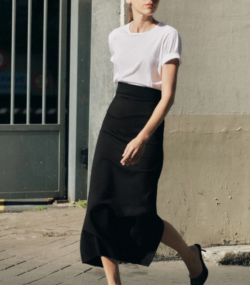 Spring Commute High Waist Bla Midi Skirt Zipper Design Bodycon Skirt Commuter Sle Long Skirt Pure Color Polyester Fiber
Spring Commute High Waist Bla Midi Skirt Zipper Design Bodycon Skirt Commuter Sle Long Skirt Pure Color Polyester Fiber