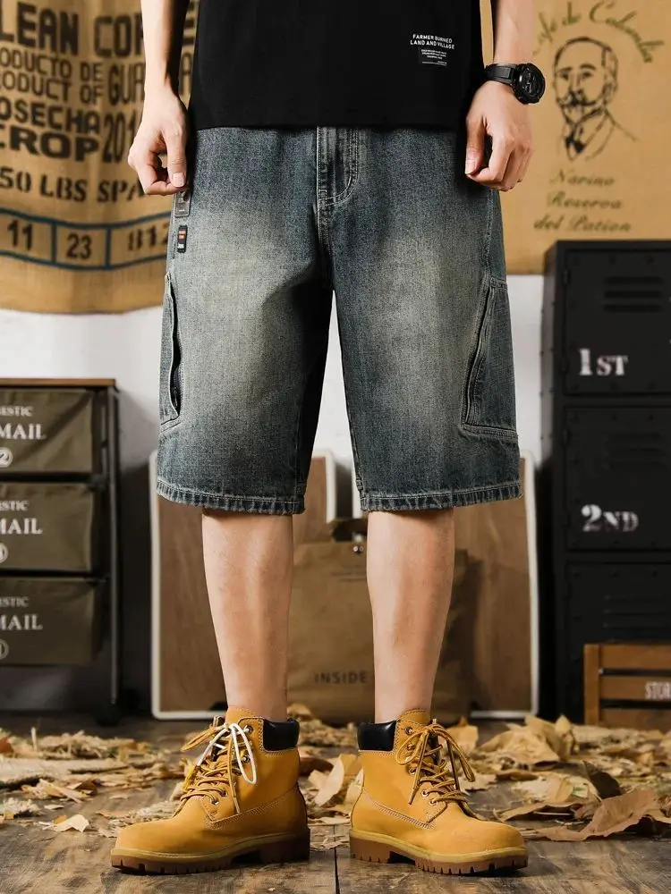 Summer Men's Relaxed Retro Denim Shorts Multi-Pocket Design Cool Comfort Fabric Mid-Length Plus Size
Summer Men's Relaxed Retro Denim Shorts Multi-Pocket Design Cool Comfort Fabric Mid-Length Plus Size