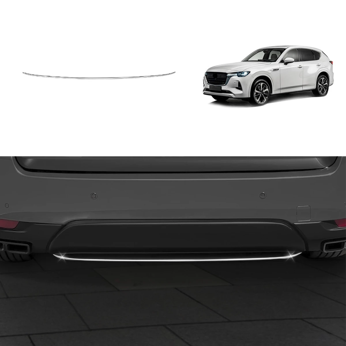 Automotive Exterior Decorative Strip, Compatible with Mazda CX-60 2022 model's Rear Bumper Decorative Strip
Automotive Exterior Decorative Strip, Compatible with Mazda CX-60 2022 model's Rear Bumper Decorative Strip