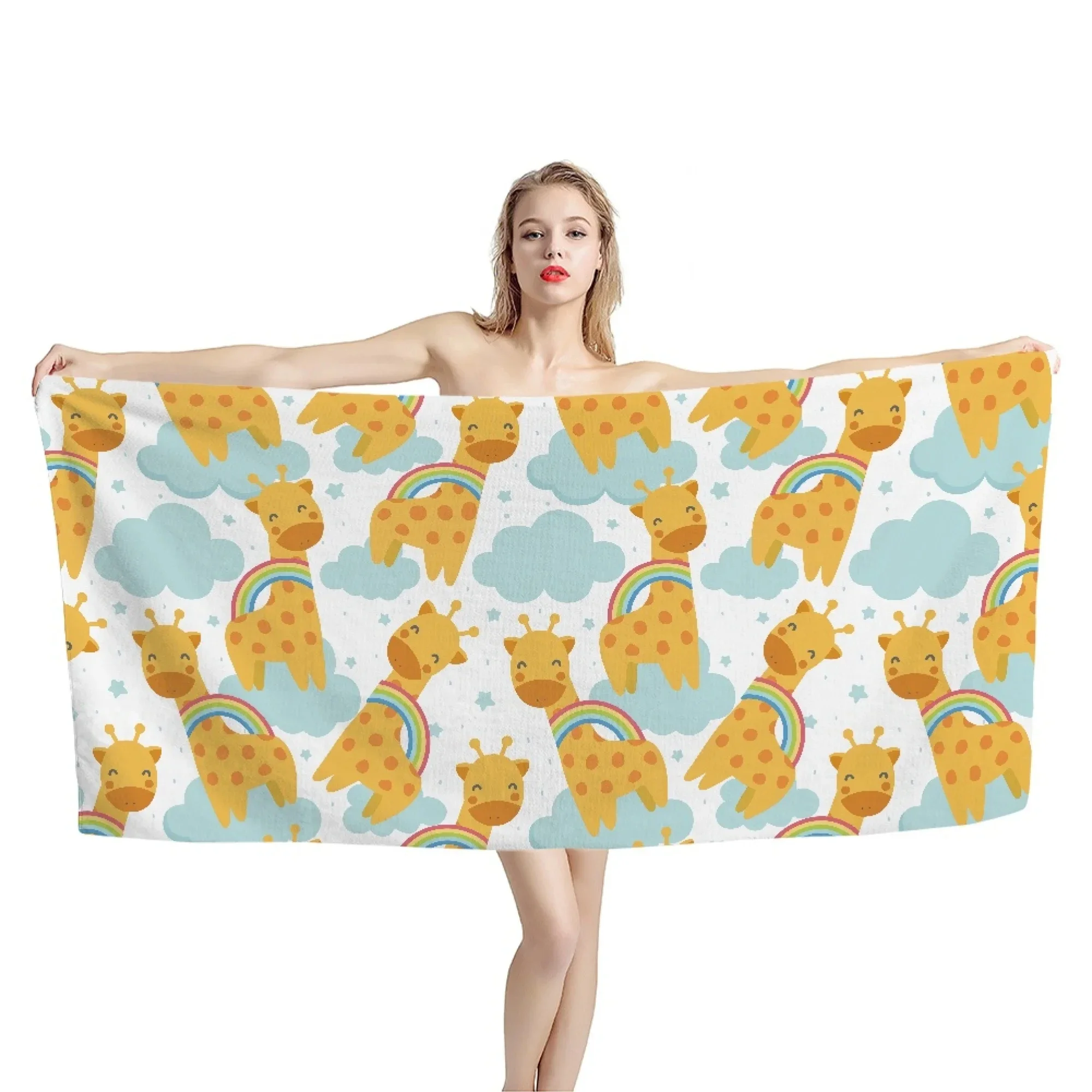 Giraffe Pattern Print Beach Towel for Woman Man Gift Absorbent Portable Toalla Microfiber Quick Dry Sports Towel Sea Surf Poncho
Giraffe Pattern Print Beach Towel for Woman Man Gift Absorbent Portable Toalla Microfiber Quick Dry Sports Towel Sea Surf Poncho