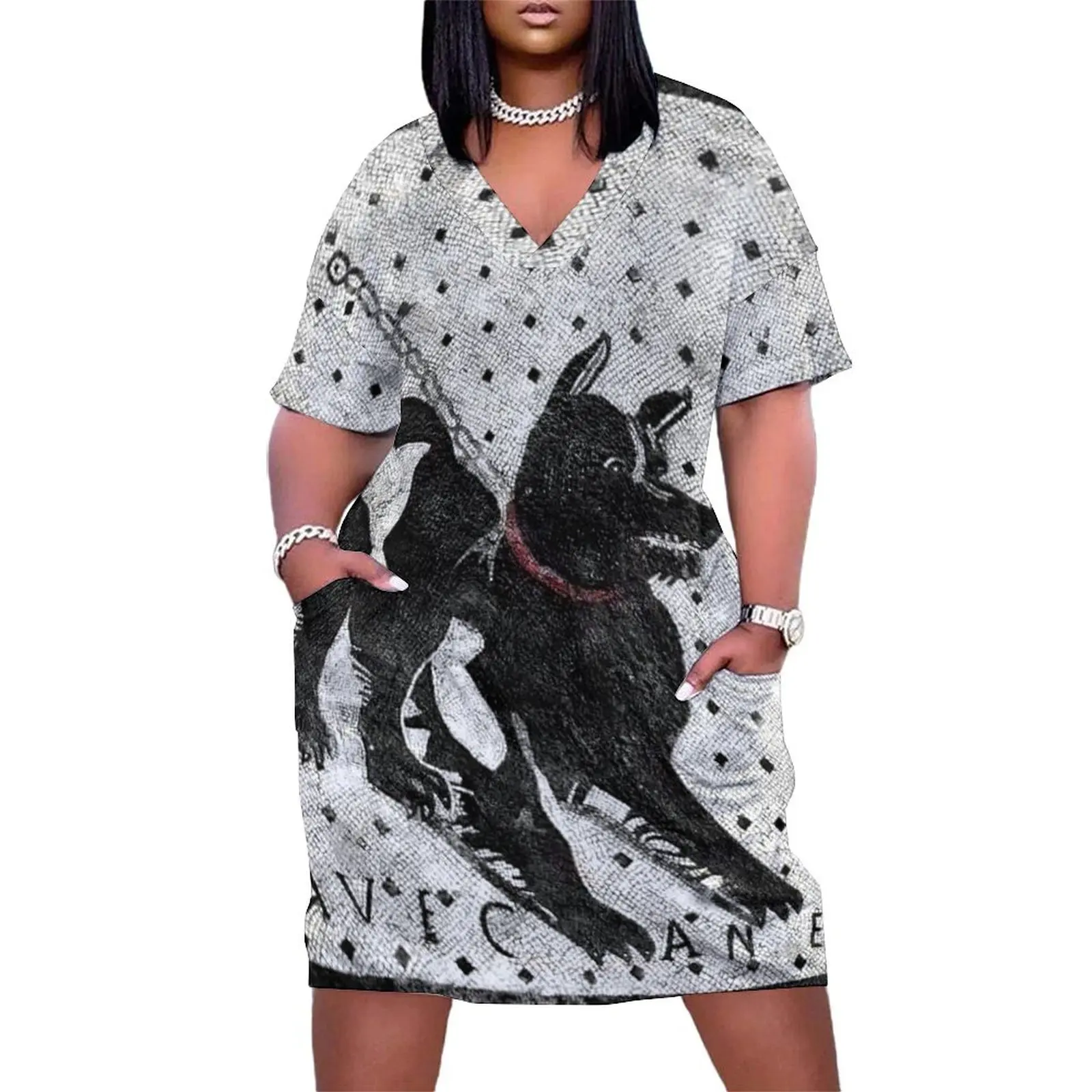 Cave Canem - Beware of Dog - Pompeii Latin Mosaic Loose Pocket Dress summer dresses women 2025 Clothing luxury dresses
Cave Canem - Beware of Dog - Pompeii Latin Mosaic Loose Pocket Dress summer dresses women 2025 Clothing luxury dresses