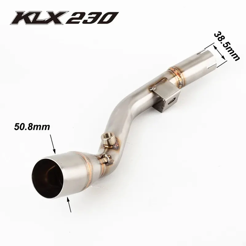Motorcycle Exhaust Mid Link Pipe For Kawasaki KLX230L KLX230R 2020-2023, Connect Pipe Matches KLX230 Modified Muffler
Motorcycle Exhaust Mid Link Pipe For Kawasaki KLX230L KLX230R 2020-2023, Connect Pipe Matches KLX230 Modified Muffler
