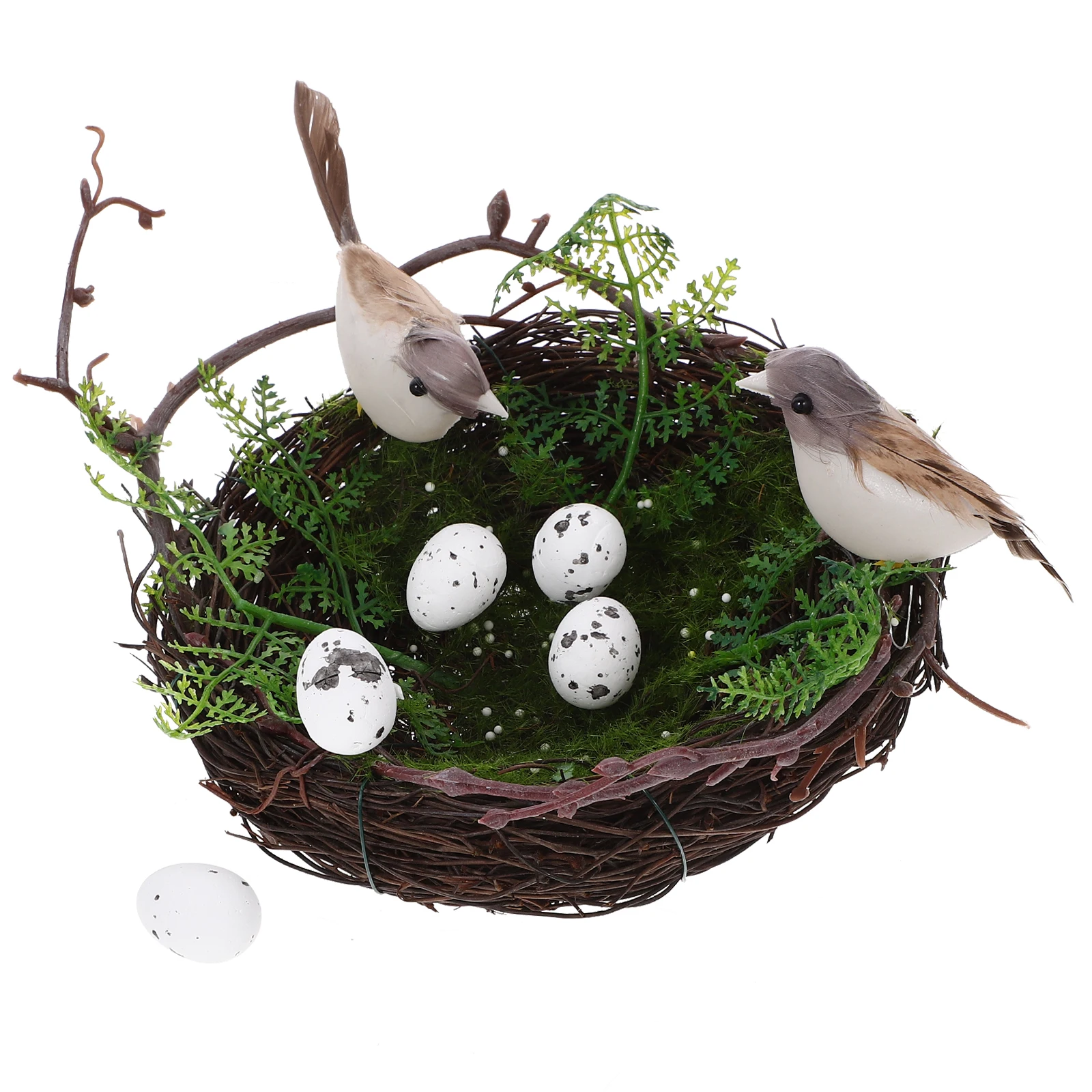 Artificial Bird Nest Decor Ornament with Foam Eggs for Home Store Office Rattan Nest Photo Props Durability Eco Friendly Style
Artificial Bird Nest Decor Ornament with Foam Eggs for Home Store Office Rattan Nest Photo Props Durability Eco Friendly Style