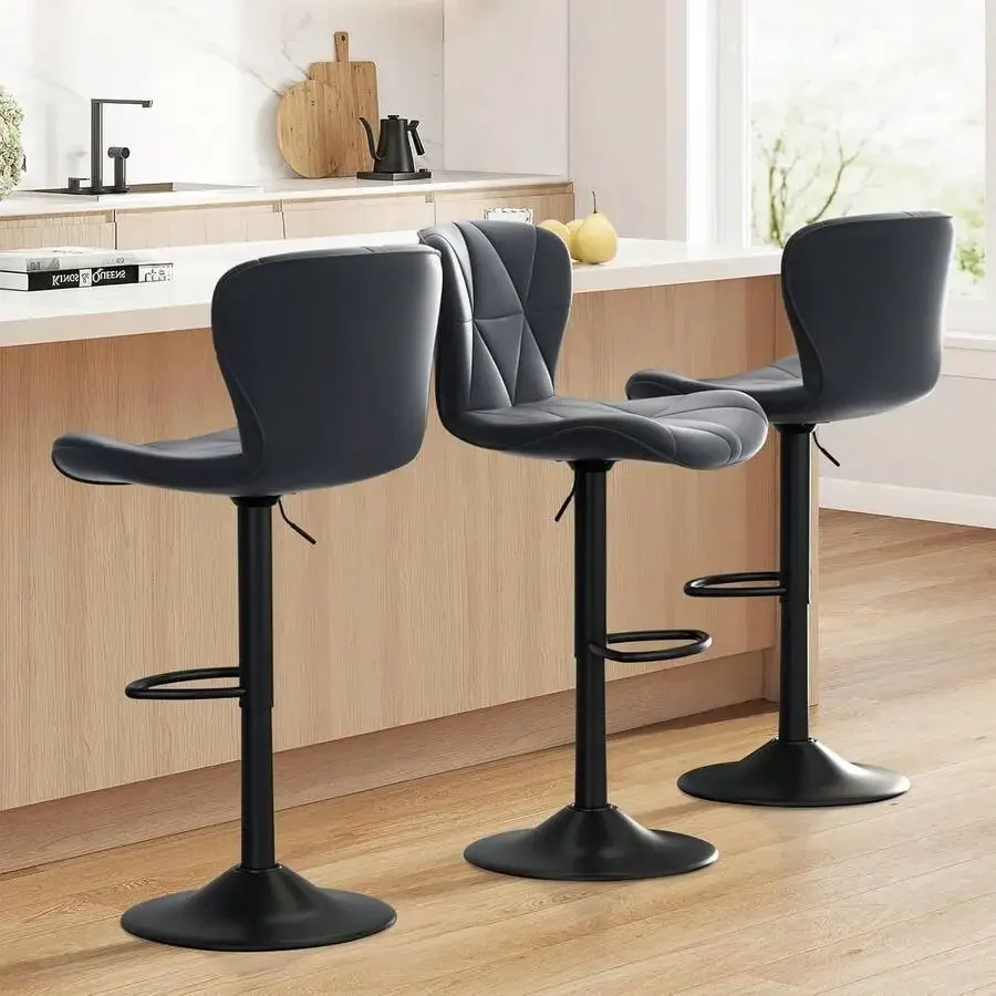 1 pcs,Bar Stool, Faux Leather Upholstered Swivel Bar Stool, Adjustable Counter Height Bar Chair With Backrest For Kitchen Island
1 pcs,Bar Stool, Faux Leather Upholstered Swivel Bar Stool, Adjustable Counter Height Bar Chair With Backrest For Kitchen Island