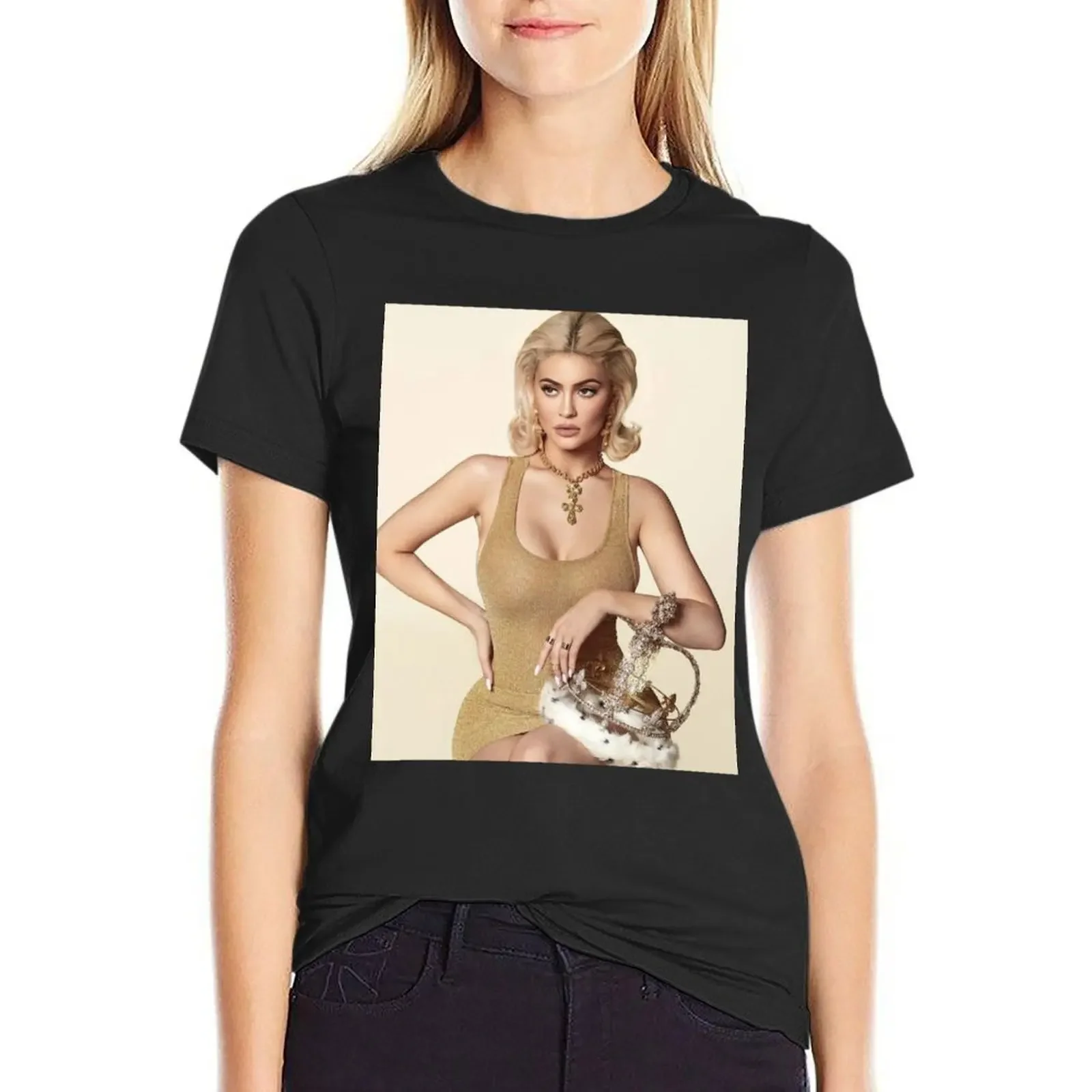 Kylie Jenner T-Shirt anime clothes Aesthetic clothing plain black t shirts for Women
Kylie Jenner T-Shirt anime clothes Aesthetic clothing plain black t shirts for Women