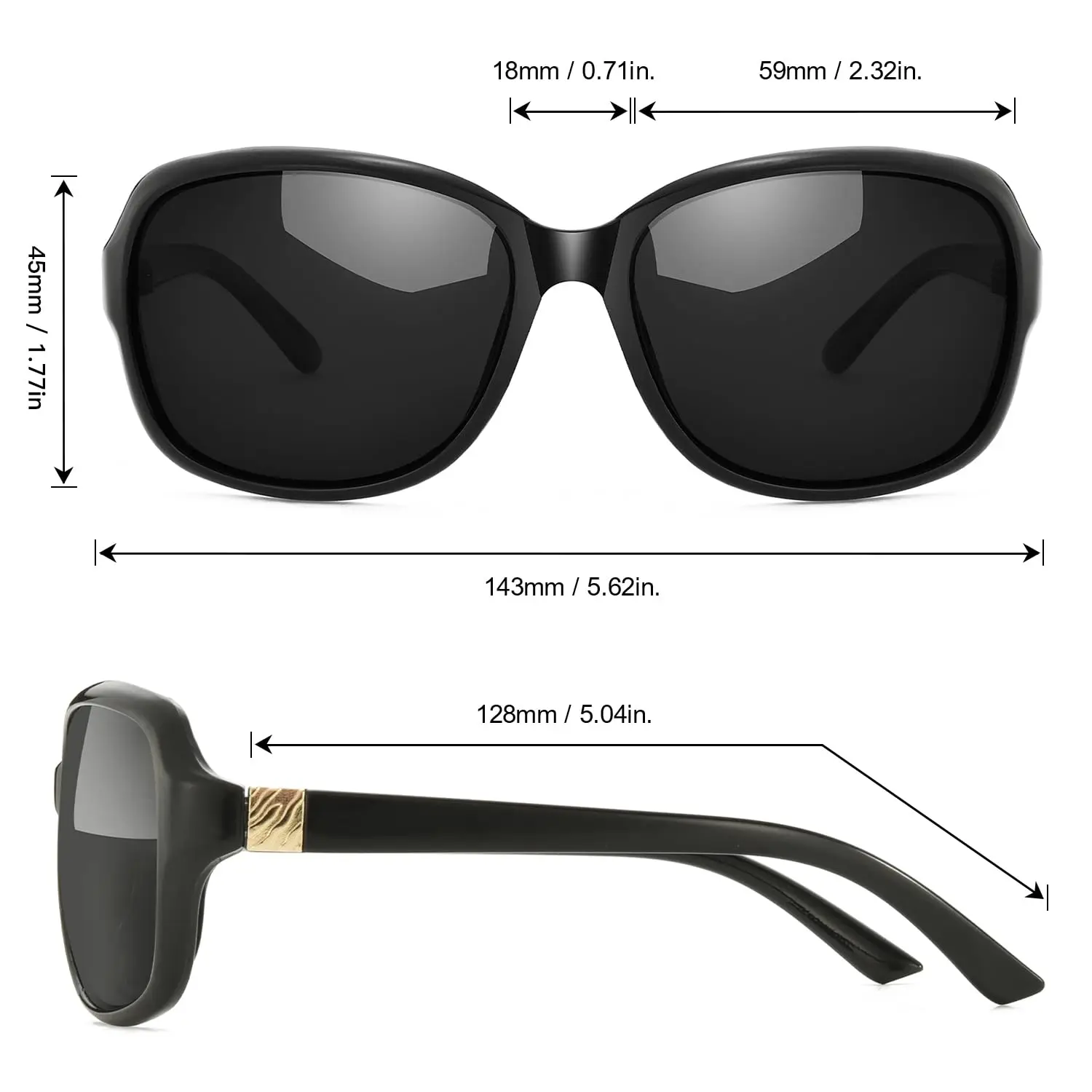 Large Sunglasses Women's Polarised Vintage Retro Design Glasses with Large Polarising Mirrored Lenses UV400 Protection
Large Sunglasses Women's Polarised Vintage Retro Design Glasses with Large Polarising Mirrored Lenses UV400 Protection
