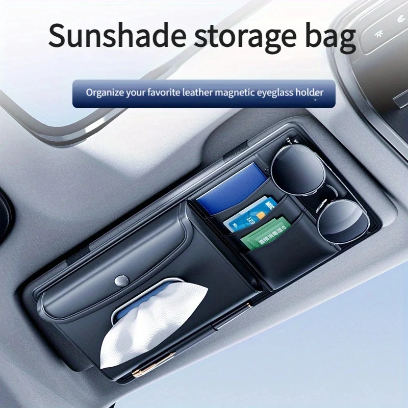 Car Sunshade Storage Bag Car Sun Visor Multifunctional Glasses Bag Card Driver's License Storage Case Storage Pouch Interior
Car Sunshade Storage Bag Car Sun Visor Multifunctional Glasses Bag Card Driver's License Storage Case Storage Pouch Interior
