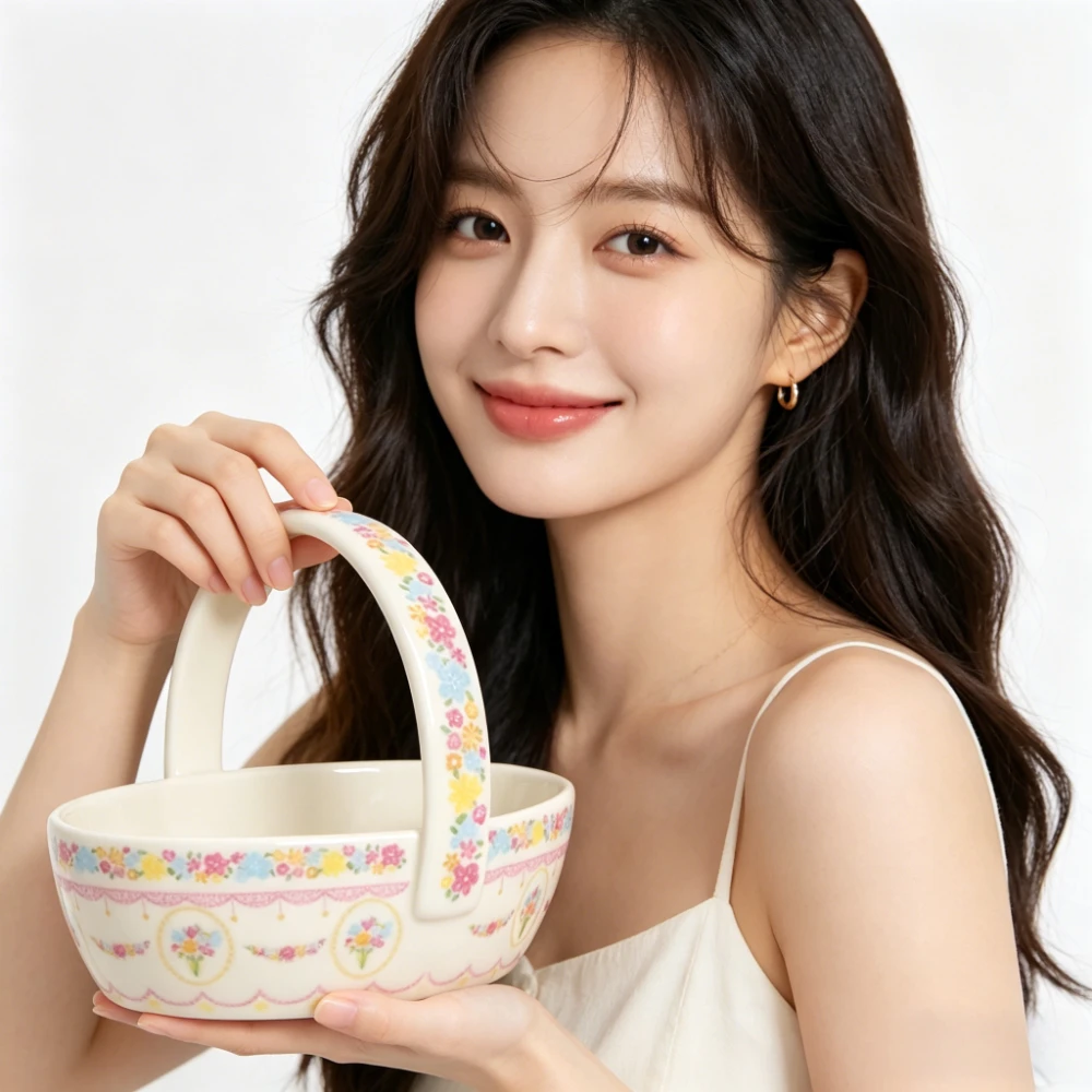 Pastoral Style Ceramic Fruit Plate Cute Handheld Basket Snack Nut Tray High Aesthetic Platter for Living Room Coffee Table Decor
Pastoral Style Ceramic Fruit Plate Cute Handheld Basket Snack Nut Tray High Aesthetic Platter for Living Room Coffee Table Decor