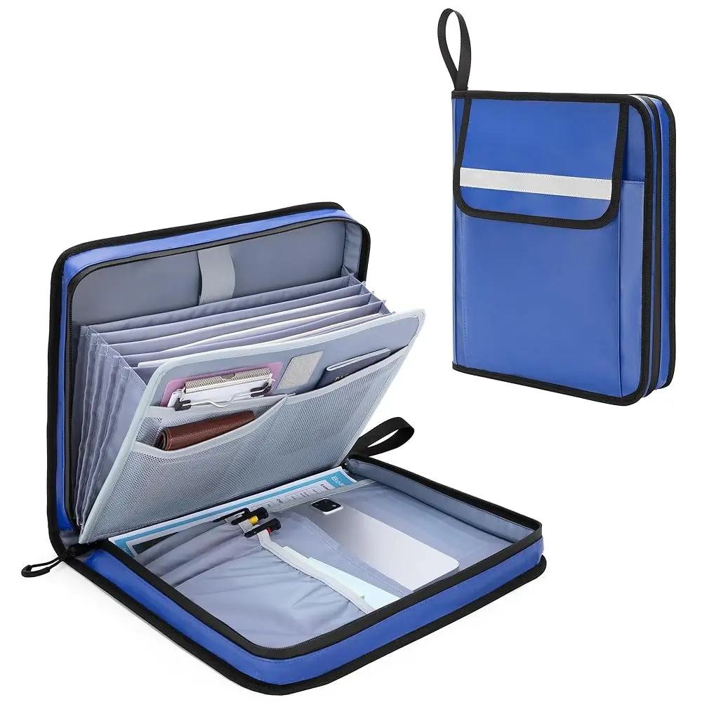 Boat Document Holder, Waterproof Travel Document Folder with 6 Expandable Folders for A4 Papers, with 1 Handle Loop, Reflect
Boat Document Holder, Waterproof Travel Document Folder with 6 Expandable Folders for A4 Papers, with 1 Handle Loop, Reflect