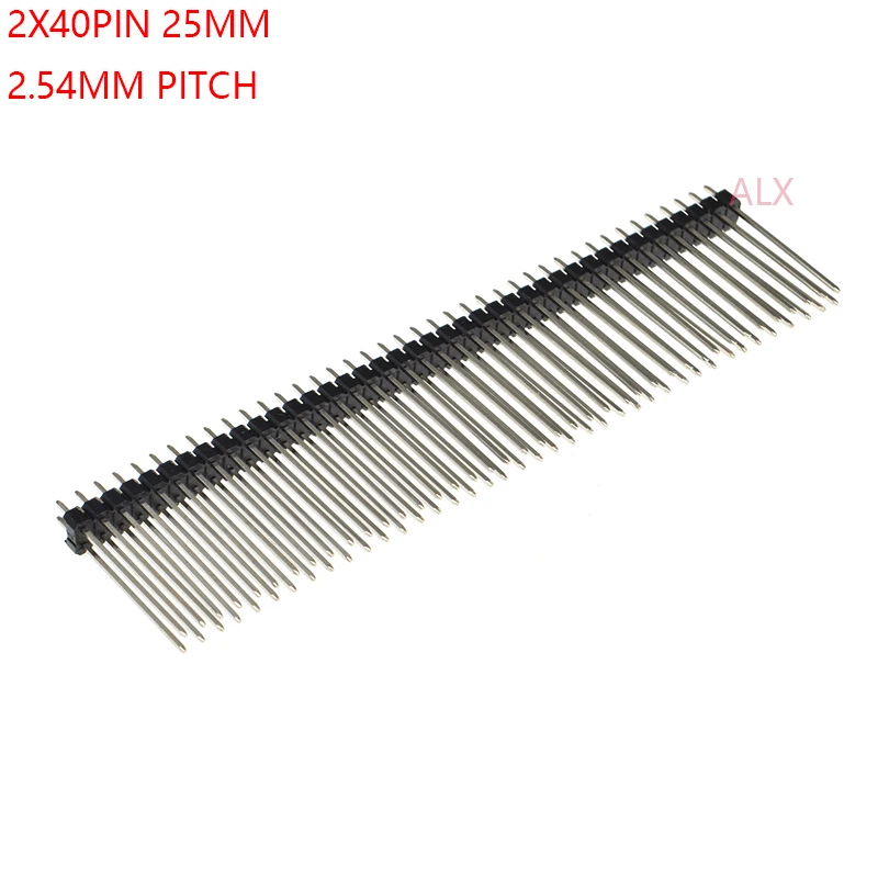 10 шт. 2x40-контактные двухрядные штыревые разъемы с шагом 2,54 мм, длиной 25 мм, для печатных плат Arduino
10 шт. 2x40-контактные двухрядные штыревые разъемы с шагом 2,54 мм, длиной 25 мм, для печатных плат Arduino