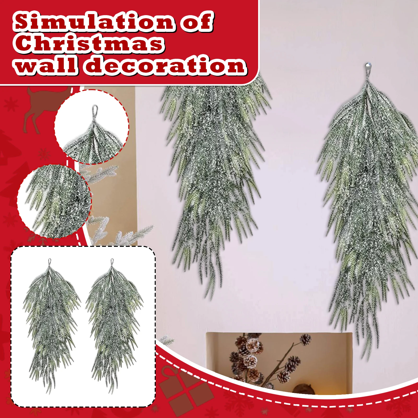 Имитация лозы, перевернутая зеленая сосновая игла, растение Norfolk, настенное рождественское праздничное украшение, елка, мягкое ощущение, 2 шт., 65 см
Имитация лозы, перевернутая зеленая сосновая игла, растение Norfolk, настенное рождественское праздничное украшение, елка, мягкое ощущение, 2 шт., 65 см