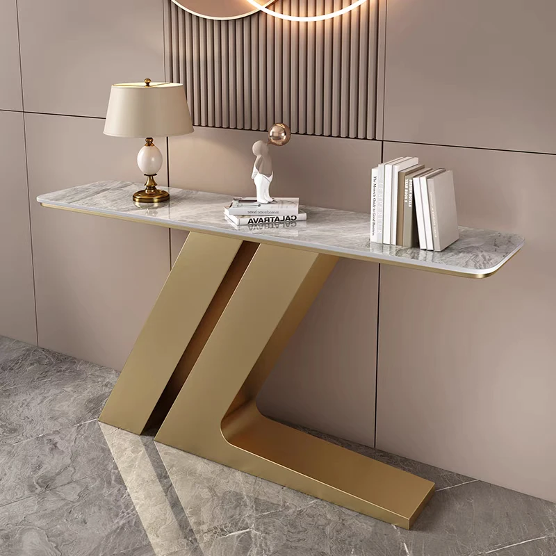 Light luxury rock slab console tables entrance Modern simple ultra-narrow Console living room mesa de centro de sala furniture
Light luxury rock slab console tables entrance Modern simple ultra-narrow Console living room mesa de centro de sala furniture