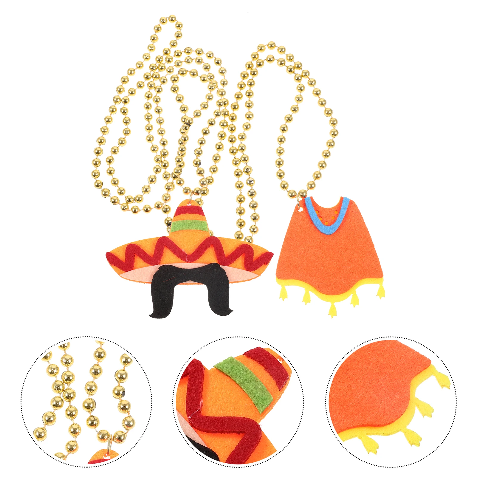 2 Pcs Cape Hat Necklace Cartoon Pendant Mexican Fiesta Charms Lovely Party Supplies Portable Plastic 
2 Pcs Cape Hat Necklace Cartoon Pendant Mexican Fiesta Charms Lovely Party Supplies Portable Plastic