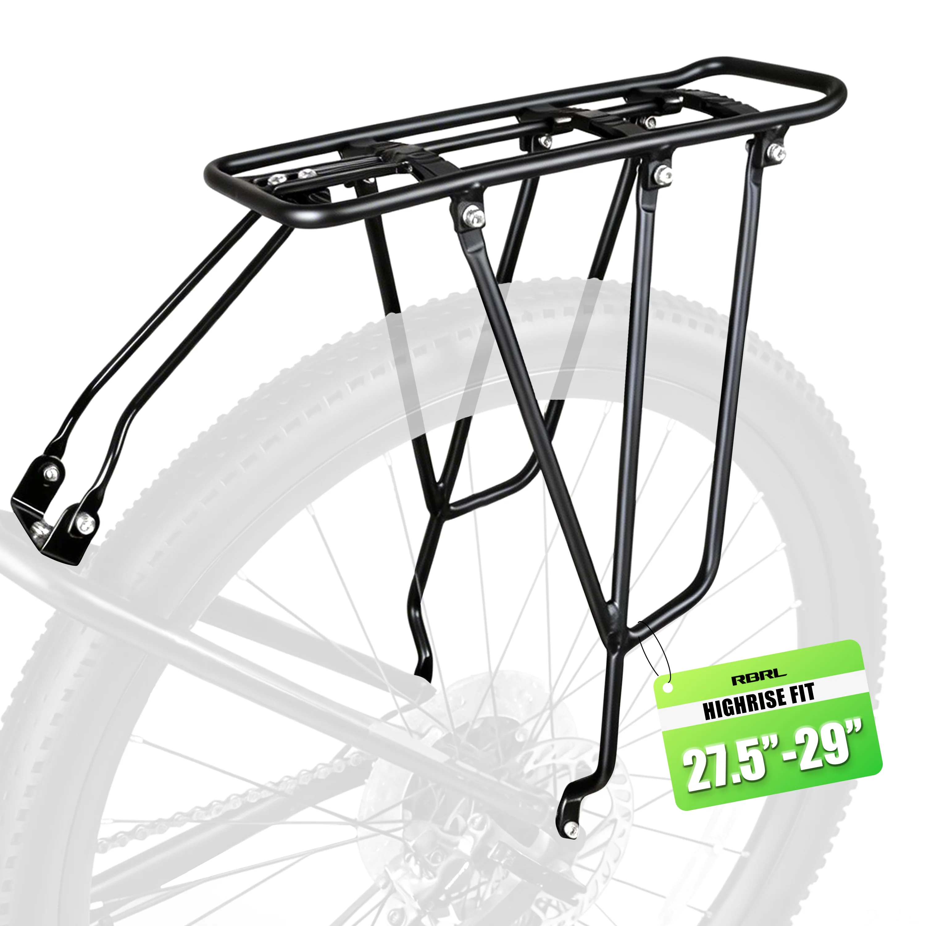 RBRL Bicycle Cargo Rack Rear Bike Rack 75kg Heavy Duty Aluminum Iron Rear Pannier Rack for 24" 26"27.5"/700C/29" MTB City Bikes
RBRL Bicycle Cargo Rack Rear Bike Rack 75kg Heavy Duty Aluminum Iron Rear Pannier Rack for 24" 26"27.5"/700C/29" MTB City Bikes