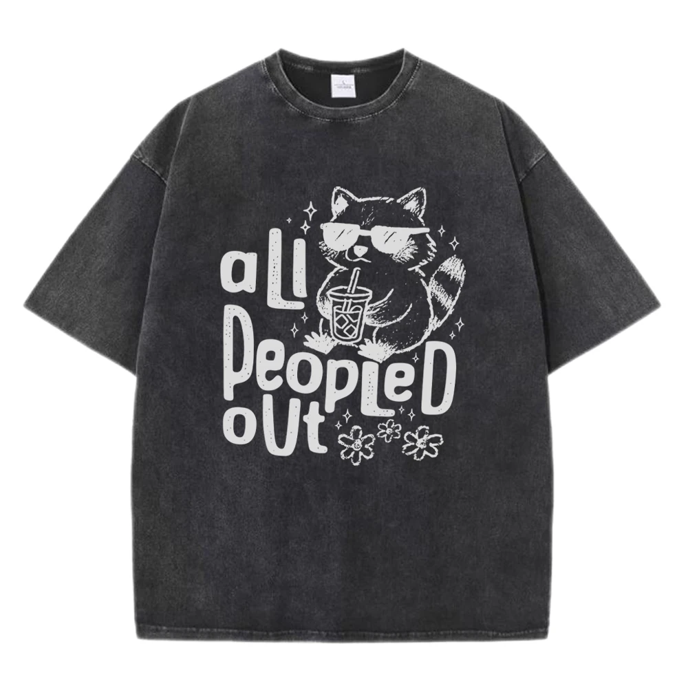 Little Raccoon All People Out Print Washed T Shirts Mens Summer T-Shirt Loose Vintage Tops Casual Cotton Soft Short Sleeve
Little Raccoon All People Out Print Washed T Shirts Mens Summer T-Shirt Loose Vintage Tops Casual Cotton Soft Short Sleeve