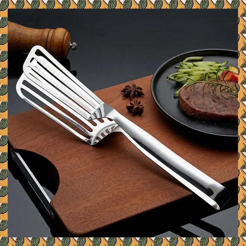 Multifunctional Kitchen Stainless Steel Steak Shovel Fish Frying Tongs Pancake Barbecue Tongs Fish Flipping Shovel
Multifunctional Kitchen Stainless Steel Steak Shovel Fish Frying Tongs Pancake Barbecue Tongs Fish Flipping Shovel