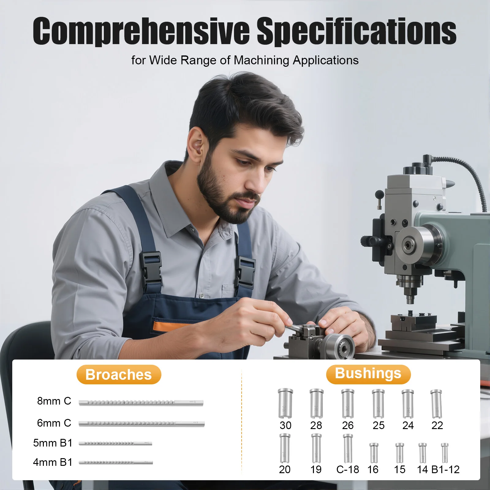 НОВЫЙ набор протяжек для шпоночного паза, 22 шт., набор протяжки для шпоночного паза из высокоскоростной стали в установке коробке с 4 перетяжками, 5 прокладок и 13 втулками
НОВЫЙ набор протяжек для шпоночного паза, 22 шт., набор протяжки для шпоночного паза из высокоскоростной стали в установке коробке с 4 перетяжками, 5 прокладок и 13 втулками