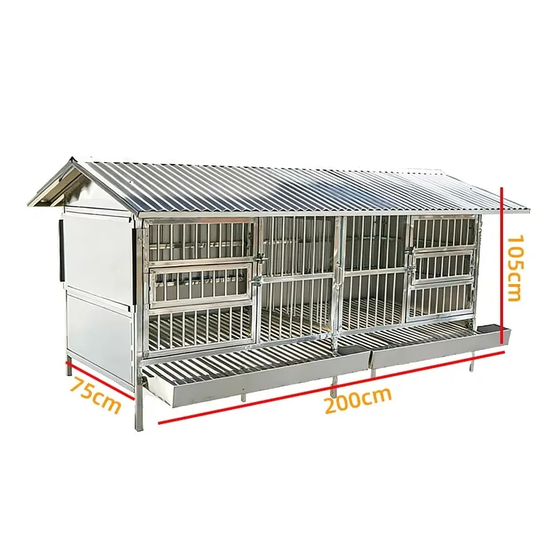 Stainless Steel Outdoor Chicken Coop & Rabbit Cage with Pulleys Easy to Move Breathable Design Easy Assembly
Stainless Steel Outdoor Chicken Coop & Rabbit Cage with Pulleys Easy to Move Breathable Design Easy Assembly