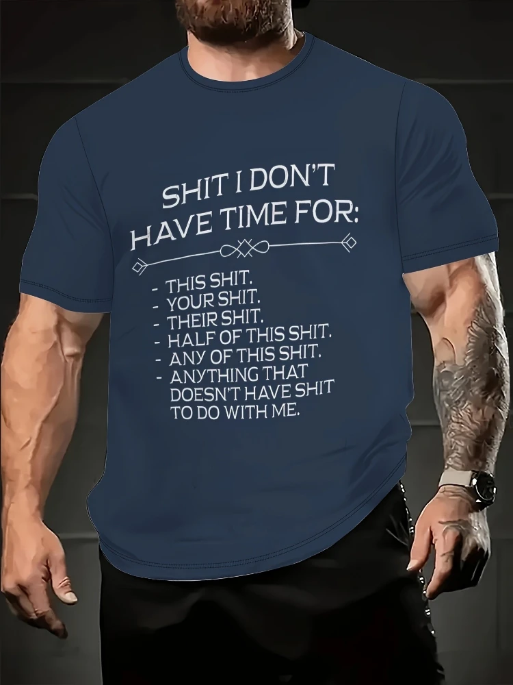 Men's casual short-sleeved T-shirt, sports pattern T-shirt with eye-catching text design, casual 100% cotton printed T-shirt.
Men's casual short-sleeved T-shirt, sports pattern T-shirt with eye-catching text design, casual 100% cotton printed T-shirt.